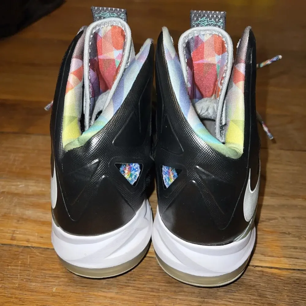 Nike LeBron 10 X Prism Men Size 8.5/Women 10 black.basketball.rare.classic